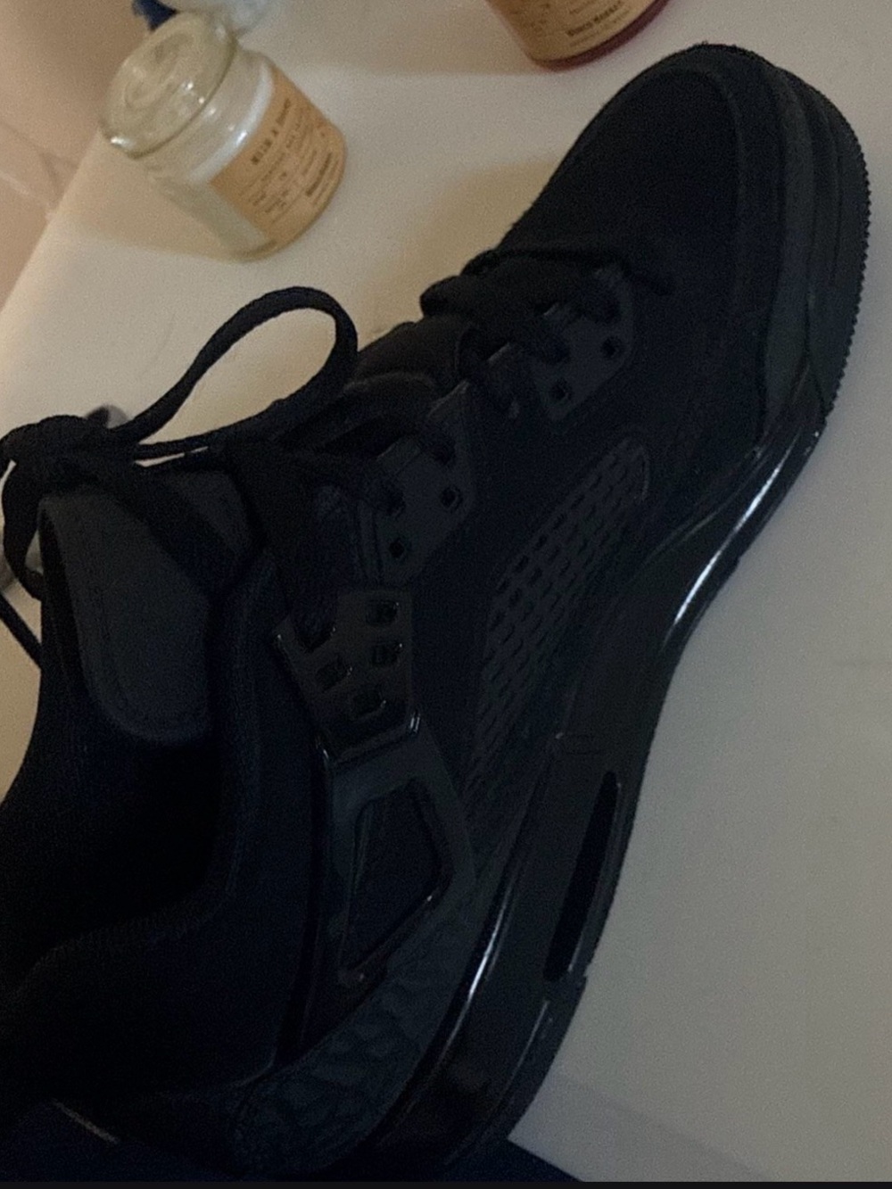 Men's Black Low-Top Performance Sneakers